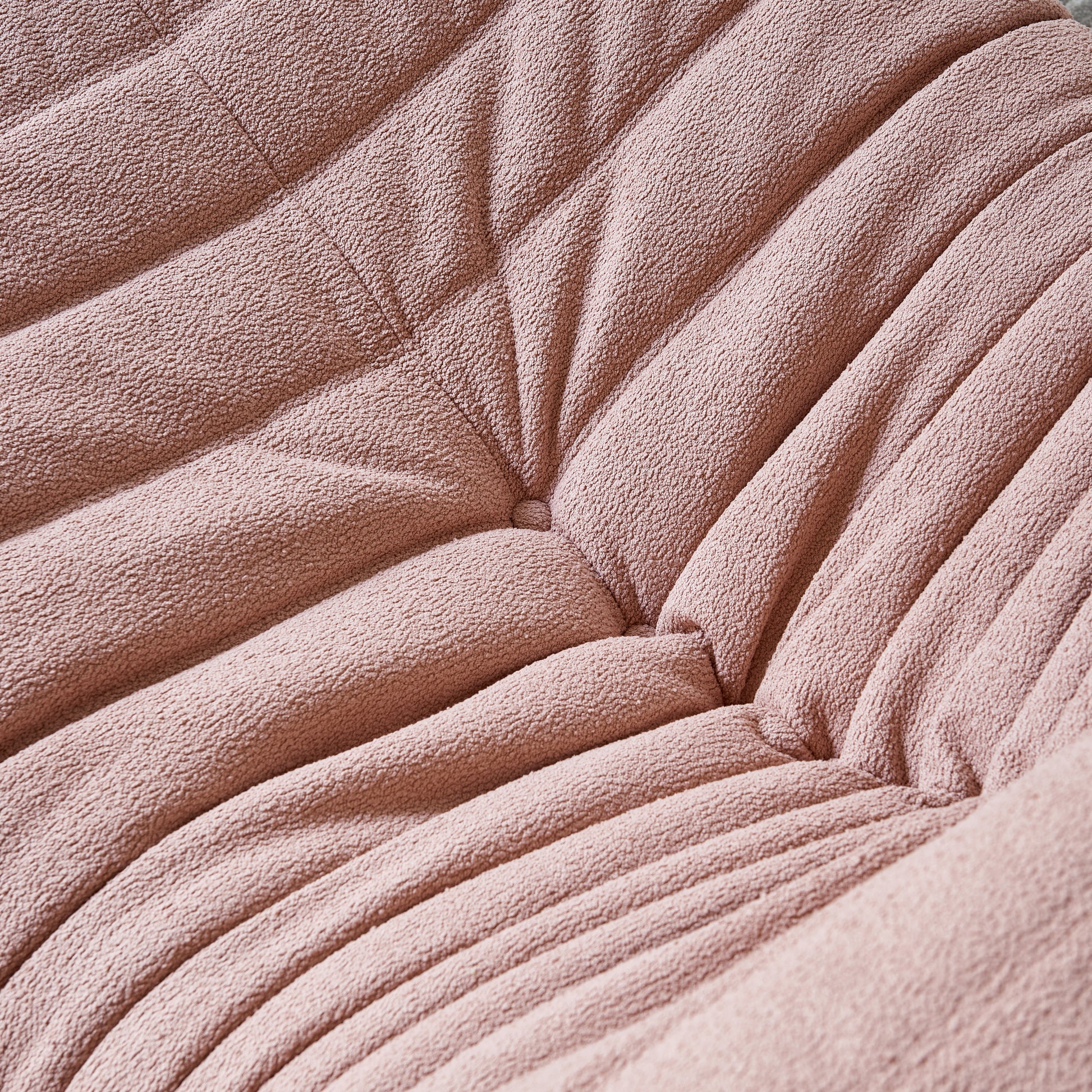 Teddy Fabric Fireside Chair, Lazy Floor Sofa Couches,Modern Armless Floor Lounge Chair, Comfy Accent Bean Bag Couch, Single Corner Chair Sofa For Living Room Bedroom Salon Office, 1Seat Pink Foam