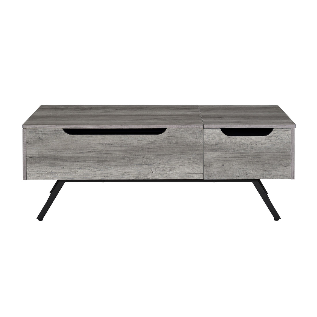 Grey Oak Coffee Table With Lift Top Grey Primary Living Space Modern Rectangular Coffee & End Tables Rectangular Wood H Shape