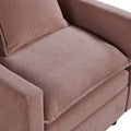 Chenille Fabric Comfy Deep Single Seat Sofa Upholstered Reading Armchair Living Room Pink Wood Foam Chenille 1 Seat