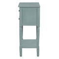 Narrow Console Table, Slim Sofa Table With Three Storage Drawers And Bottom Shelf Light Blue Light Blue Solid Wood Mdf