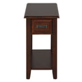 Dark Cherry 1 Drawer Accent Table With Shelf Cherry Primary Living Space Drawers Rectangular Solid Wood