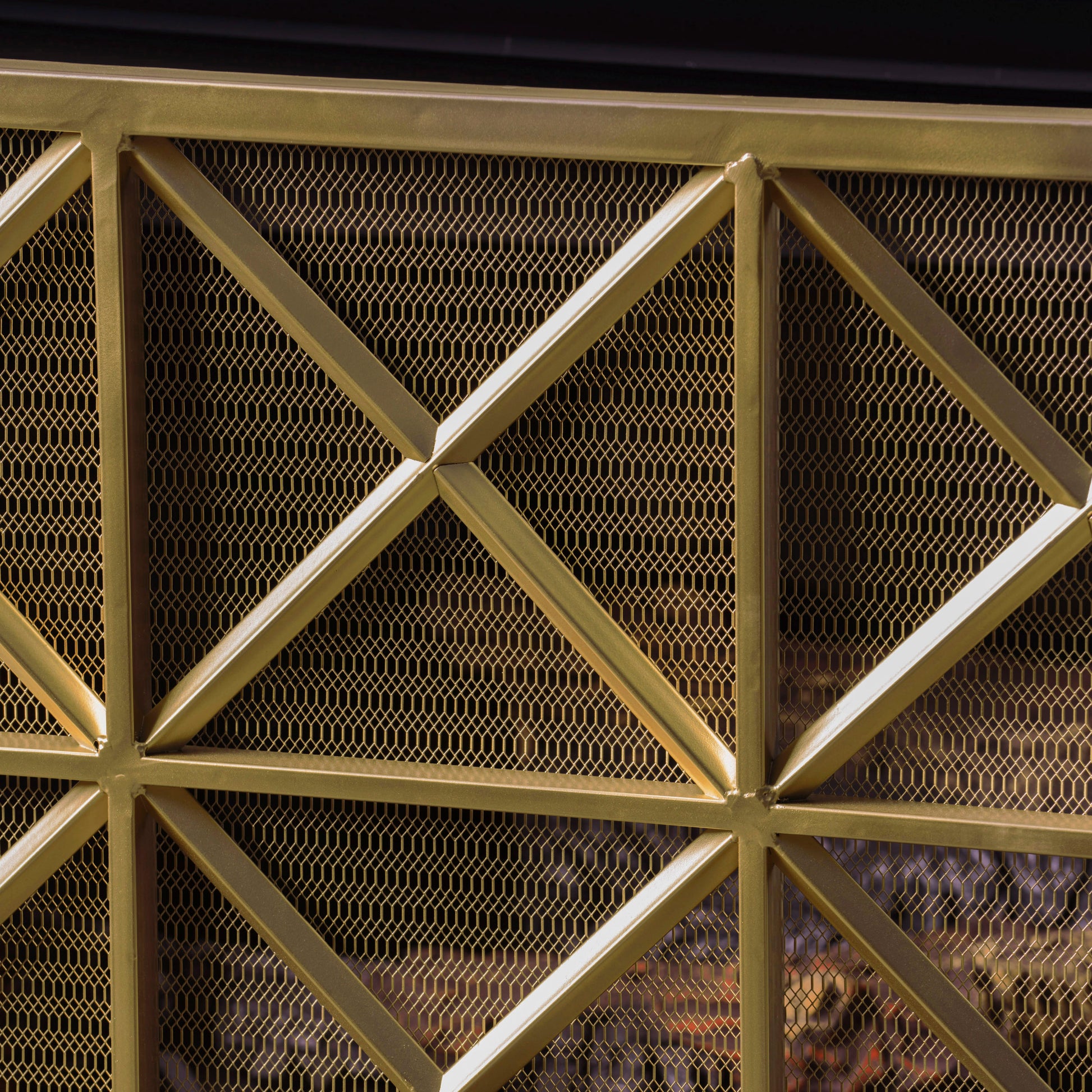 Fire Screens Gold Iron