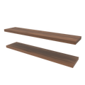 Greer Floating Shelf In Melamine X2,Mahogany Gales Mahogany Primary Living Space Modern Pine Particle Board Melamine