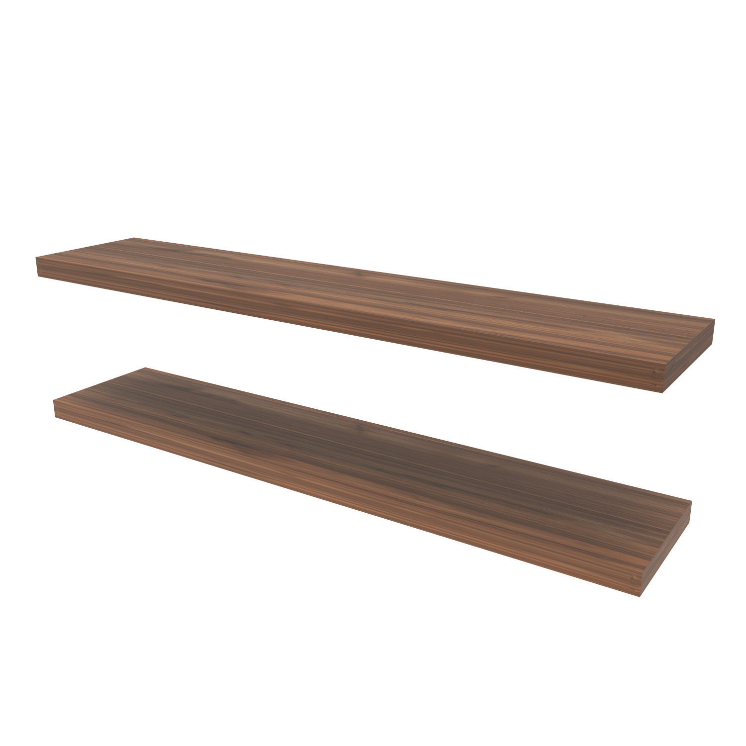 Greer Floating Shelf In Melamine X2,Mahogany Gales Mahogany Primary Living Space Modern Pine Particle Board Melamine