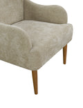 Chenille Armchair, Modern Style Accent Chair With Wood Legs, Comfy Design For Living Room, Bedroom, Office, Light Grey Gray Foam Wood Fabric