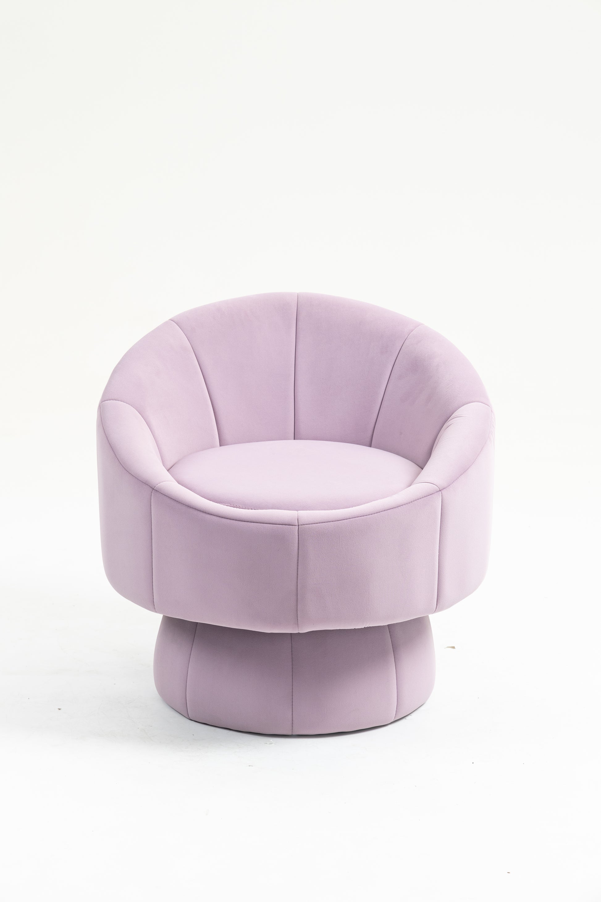 Mid Century Modern Accent Chair With Wood Frame, Upholstered Living Room Chairs With Waist Cushion, Reading Armchair For Bedroom Sunroom Purple Velvet