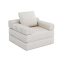 Single Sofa Chair That Converts To A Single Sofa Bed For Living Room, Guest Room, Playroom, White Creamy White Primary Living Space Modern Foam Linen