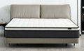 Hybrid 10 Inch Queen Mattress In A Box, Pillow Top Bed Cushion Withand Hypoallergenic Design, Medium Firm For Lumbar Support White Gray Foam Spring Queen