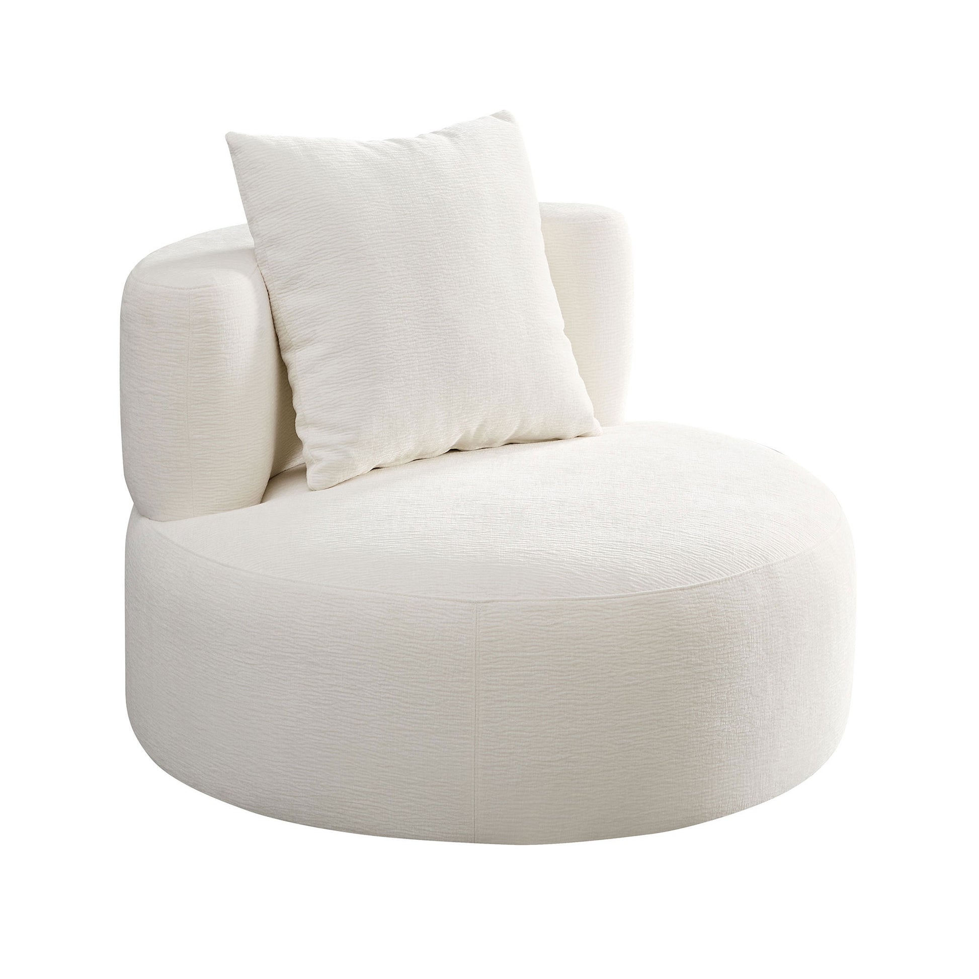 110.23 Inch Modern Sectional Curved Rotatable Sofa Couch, Swivel Sofa 360 Comfy Sofa For Living Room Bedroom,Upholstered 4 Seat Sofa Couch Fabric Cream Style Couch Set For Apartment,Beige Beige Fabric 4 Seat