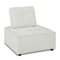 Upholstered Seating Armless Accent Chair, Leisure Sofa Lounge Chair For Living Room Corner Bedroom Office,Chenille Ivory Primary Living Space Eucalyptus Foam