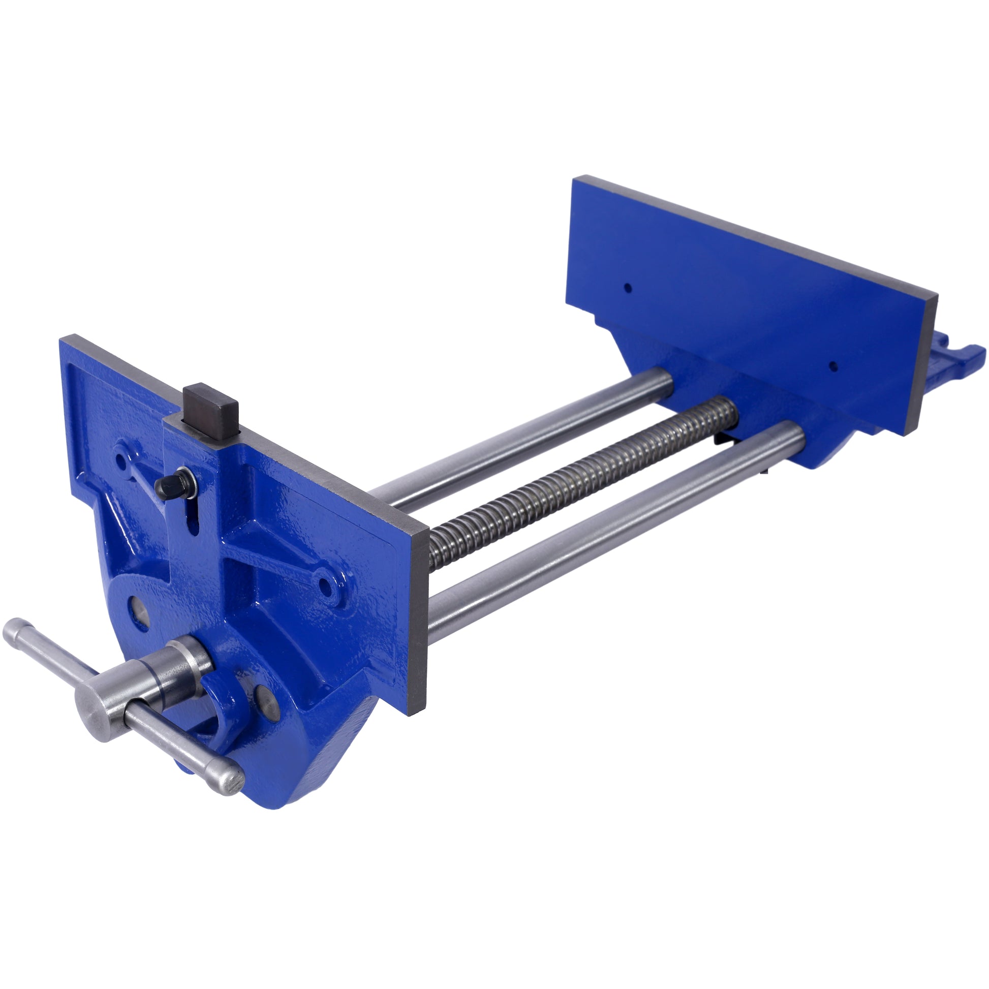 Rapid Action Woodworking Vise Quick Release Lever For Quick Adjustments 10.5 Inch Jaw Width Made With Heavy Duty Cast Iron ,Blue Blue Steel