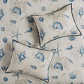 7 Piece Cotton Sateen Comforter Set Blue King King Blue Cotton