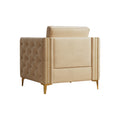 Accent Chair For Living Room Upholstered Arm Chair With Metal Legs Velvet Khaki Khaki Foam Fabric