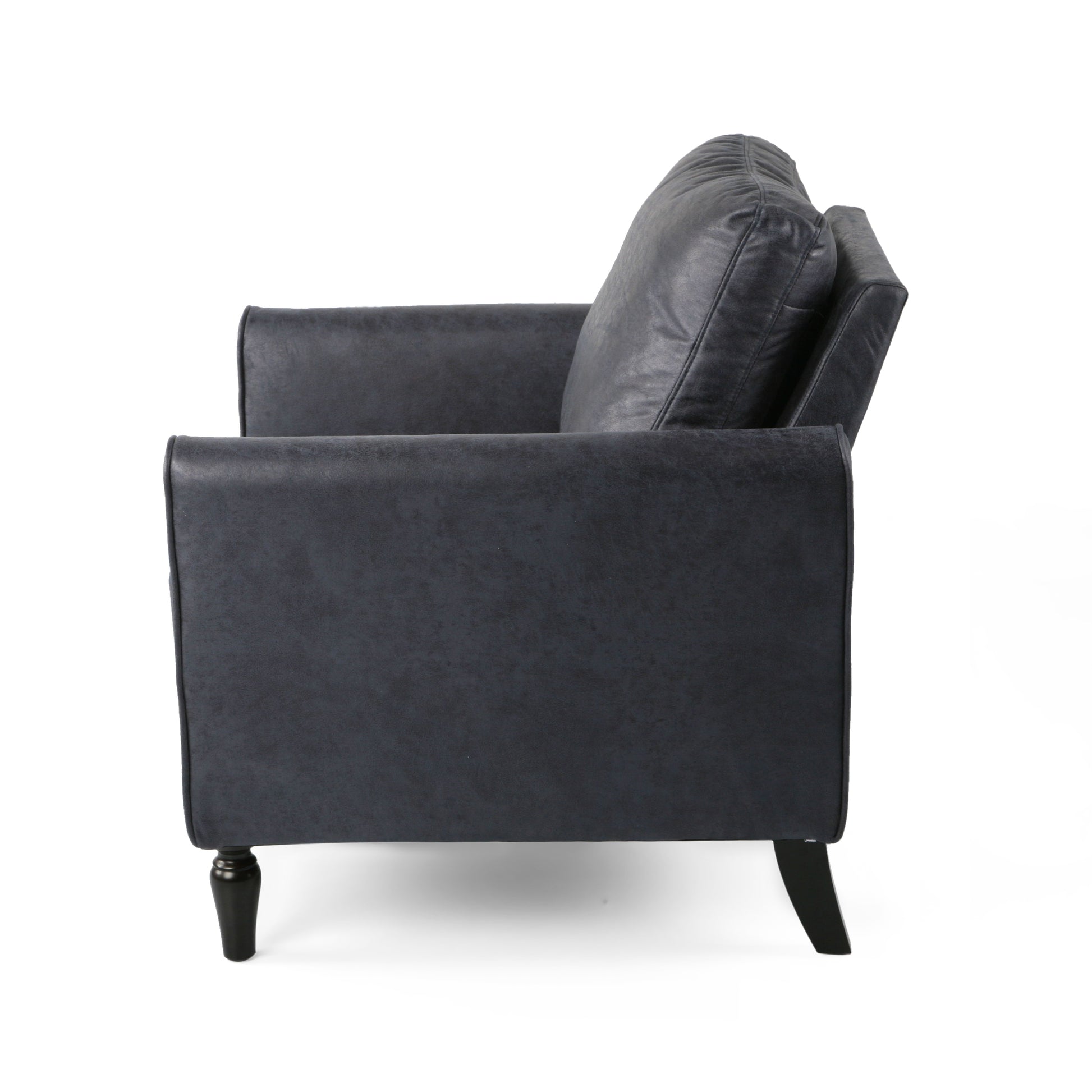 Chair Navy Blue Microfiber 1 Seat