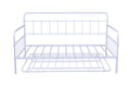 Metal Frame Daybed With Trundle White Metal