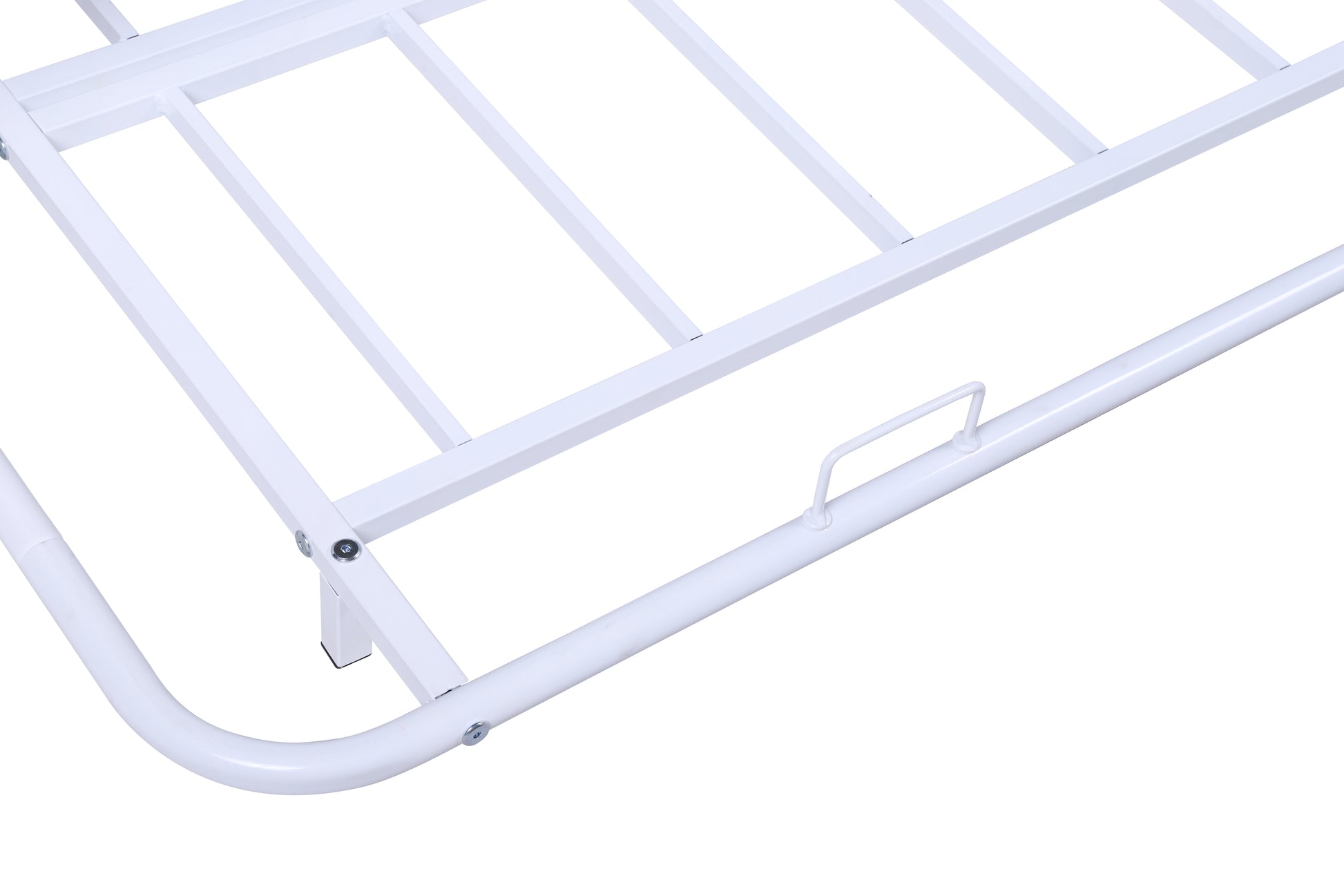 Metal Frame Daybed With Trundle White Metal