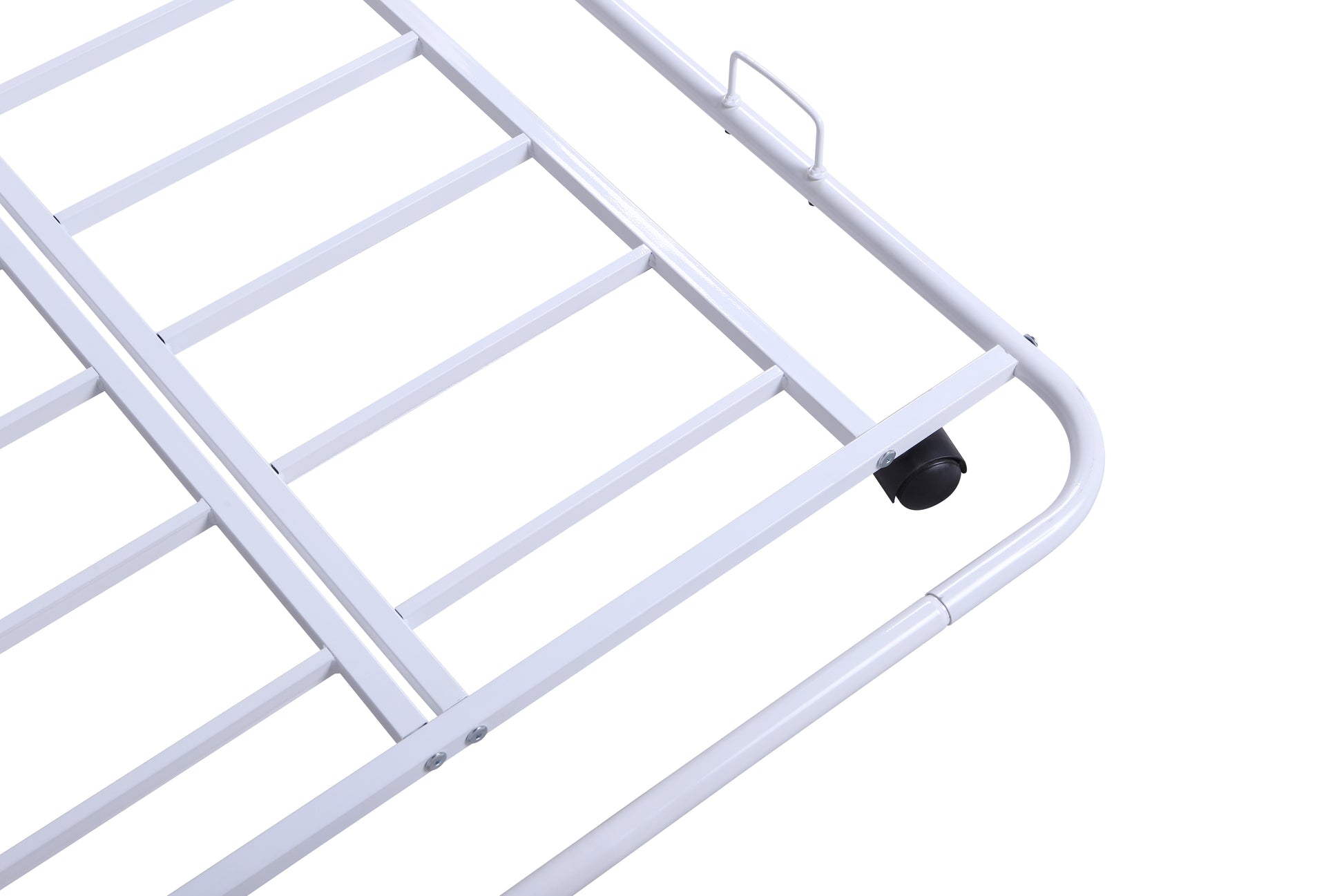 Metal Frame Daybed With Trundle White Metal