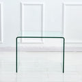 Small Clear Glass Side & End Table, Tempered Glass End Table Small Coffee Table Transparent Glass