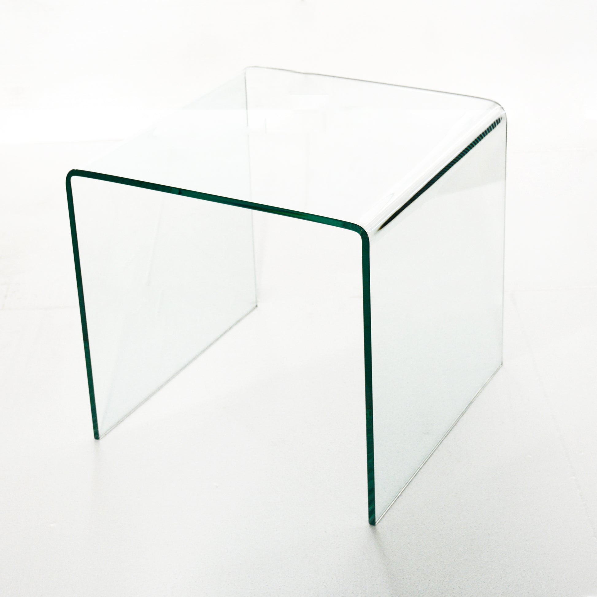 Small Clear Glass Side & End Table, Tempered Glass End Table Small Coffee Table Transparent Glass