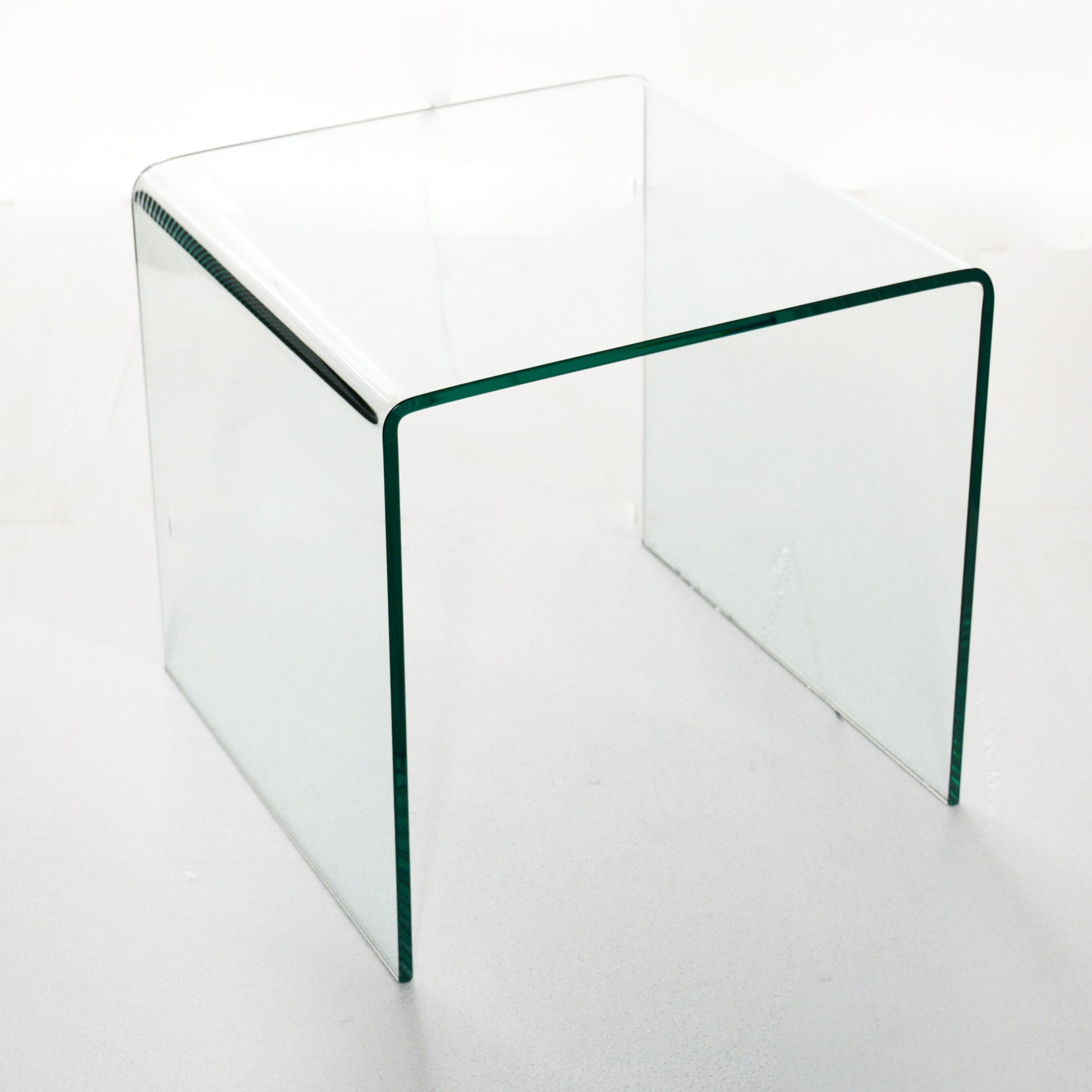 Small Clear Glass Side & End Table, Tempered Glass End Table Small Coffee Table Transparent Glass