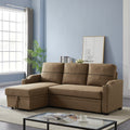 9191 Brown Broaching Storage Sofa Brown Linen