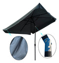 10 X 6.5Ft Patio Umbrella Outdoor Waterproof Umbrella With Crank And Push Button Tilt For Garden Backyard Pool Swimming Pool Market Gray Metal