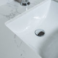 37Inch Bathroom Vanity Top Stone Carrara White Style Tops With Rectangle Undermount Ceramic Sink And Single Faucet Hole Colorful Stone