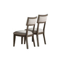 White Fabric Upholstery Dining Chair, Grey Set Of 2 Solid White Dining Room Dining Chairs Solid Wood