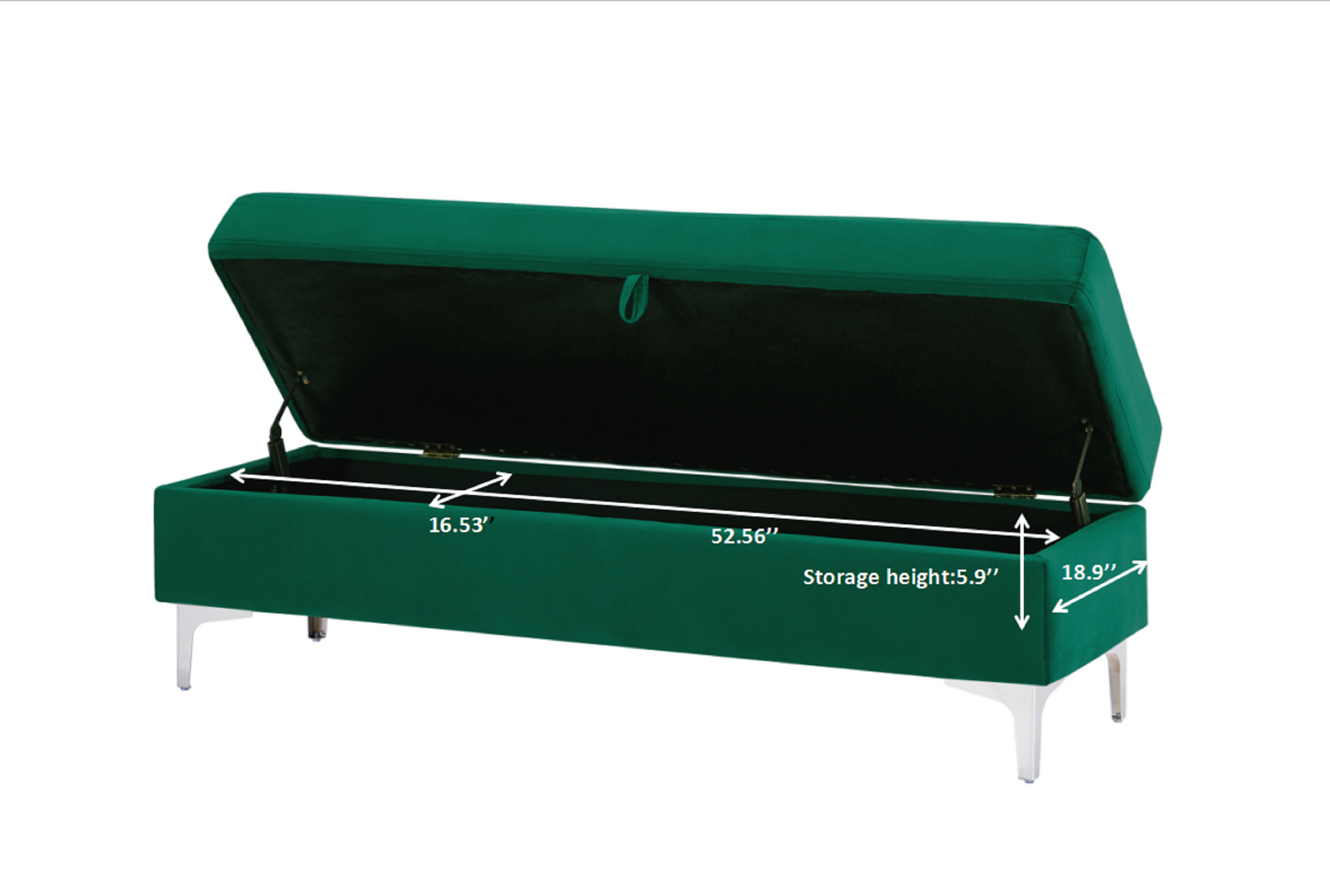 Dark Green Leisure Stool Green Velvet