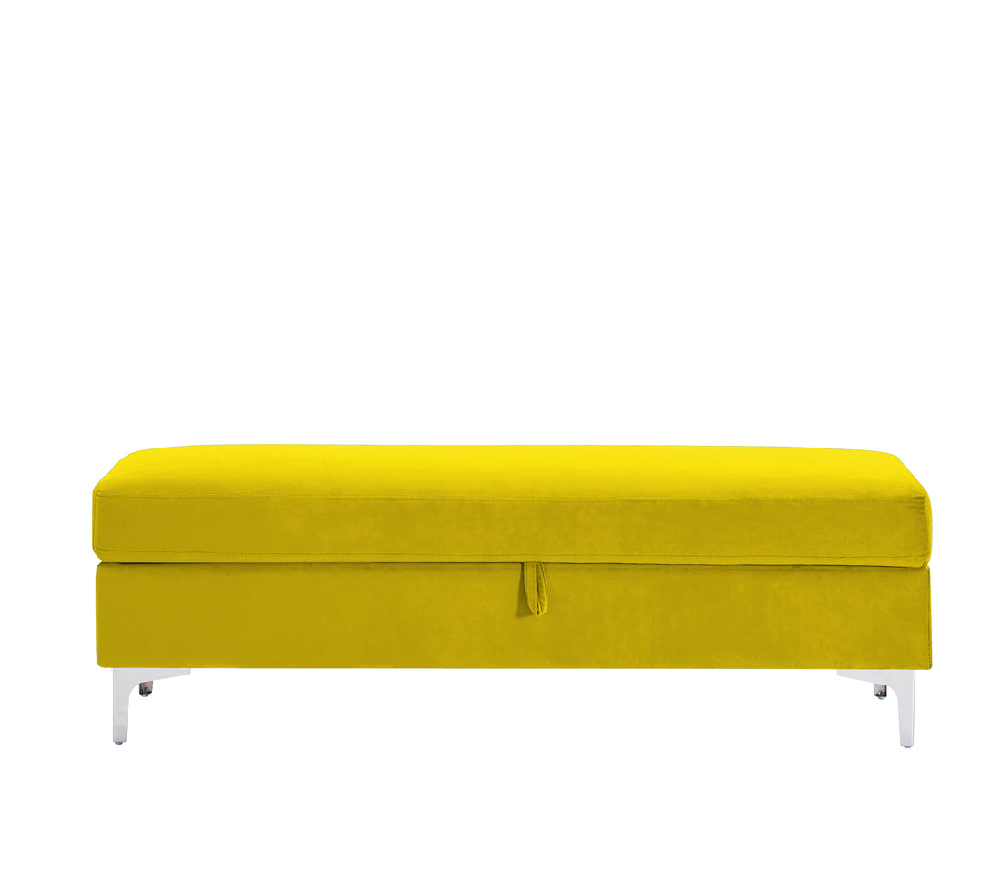 Ginger Leisure Stool Yellow Velvet