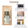 One Person Far Infrared Hemlock Standard Indoor Sauna Room Natural Solid Wood