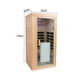 One Person Far Infrared Hemlock Standard Indoor Sauna Room Natural Solid Wood