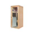 One Person Far Infrared Hemlock Standard Indoor Sauna Room Natural Solid Wood