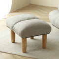 Pedals, Stools, Can Be Matched With Sofa And Chair Pedals, Free Combination, Lounge Chair, Leisure Chair Gray Linen Metal