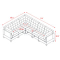 L Shape Modular Sectional Sofa,Diy Combination,Includes Three Single Chair And Three Corner ,Black Velvet. Black Foam Velvet