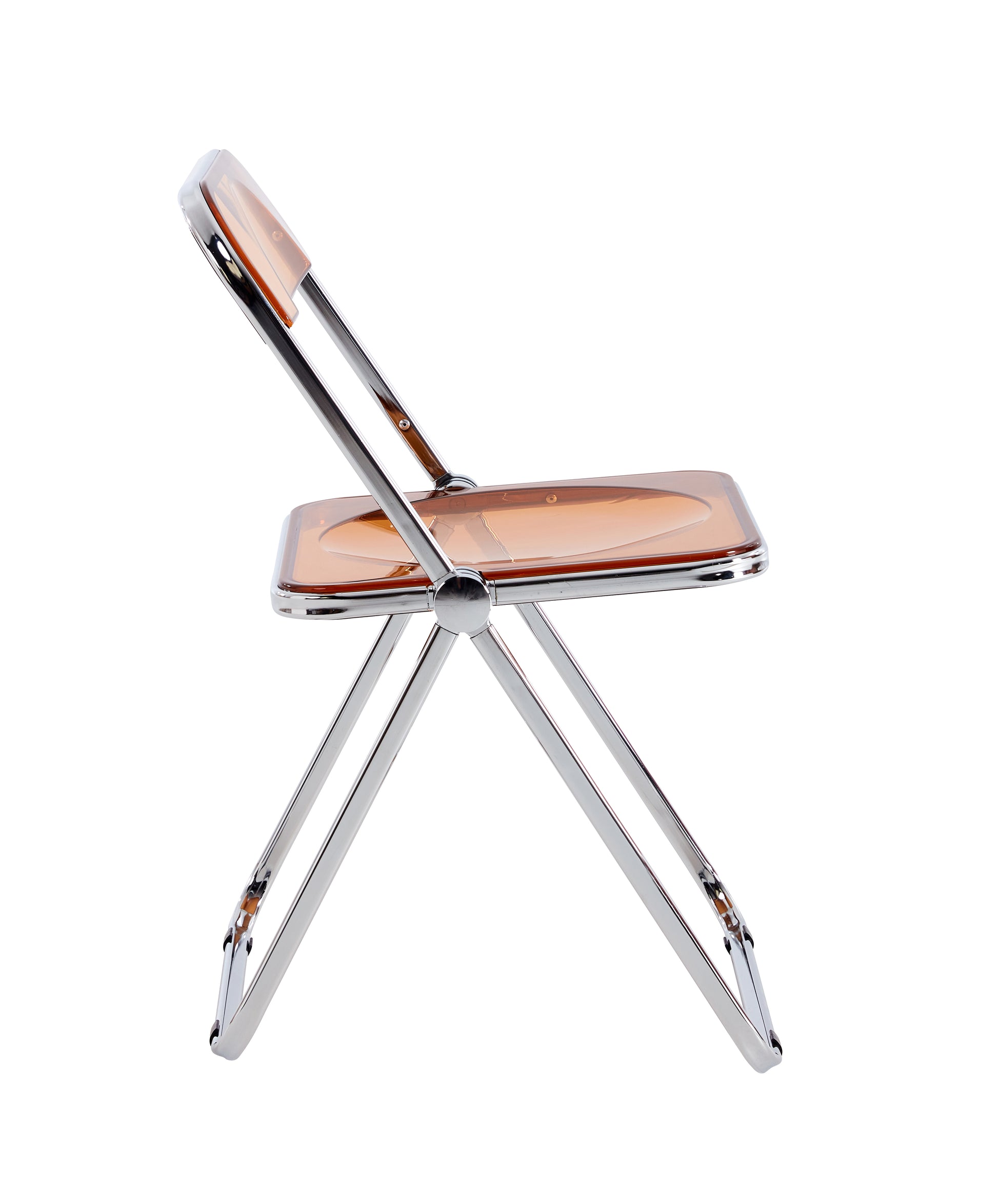 Yellow Clear Transparent Folding Chair Chair Pc Plastic Living Room Seat Zdy Huang 2 Yellow Steel