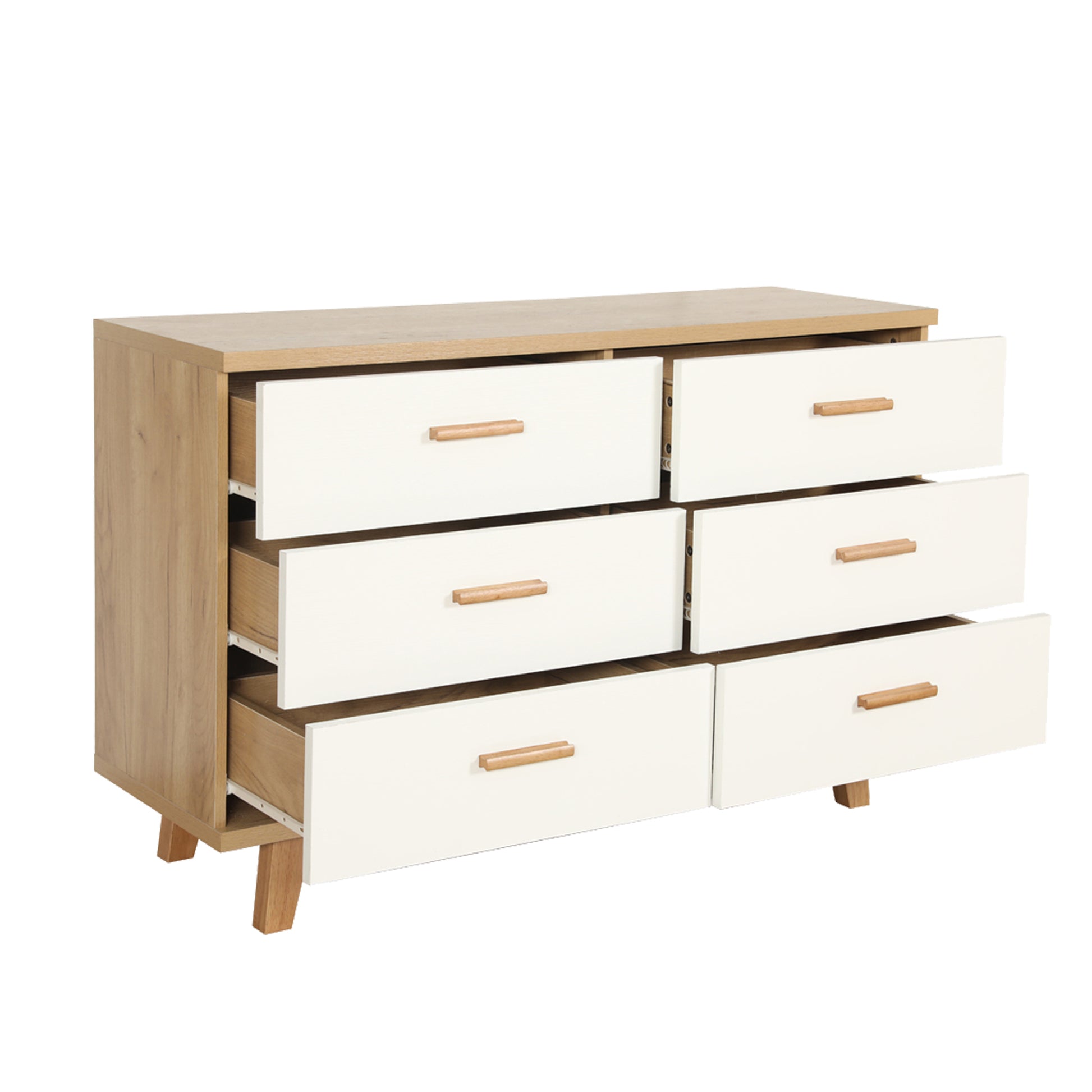 Drawer Dresser Cabinet Barcabinet, Buffet Sideboard Storage Cabinet, Buffet Server Console Tablestorge Cabinetsolid Solid Wood Handle Table Leg For Dining Roomliving Roomkitchenhallway Brown White 5 Or More Drawers White Oak Brown Primary Living Space
