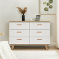 Drawer Dresser Cabinet Barcabinet, Buffet Sideboard Storage Cabinet, Buffet Server Console Tablestorge Cabinetsolid Solid Wood Handle Table Leg For Dining Roomliving Roomkitchenhallway Brown White 5 Or More Drawers White Oak Brown Primary Living Space