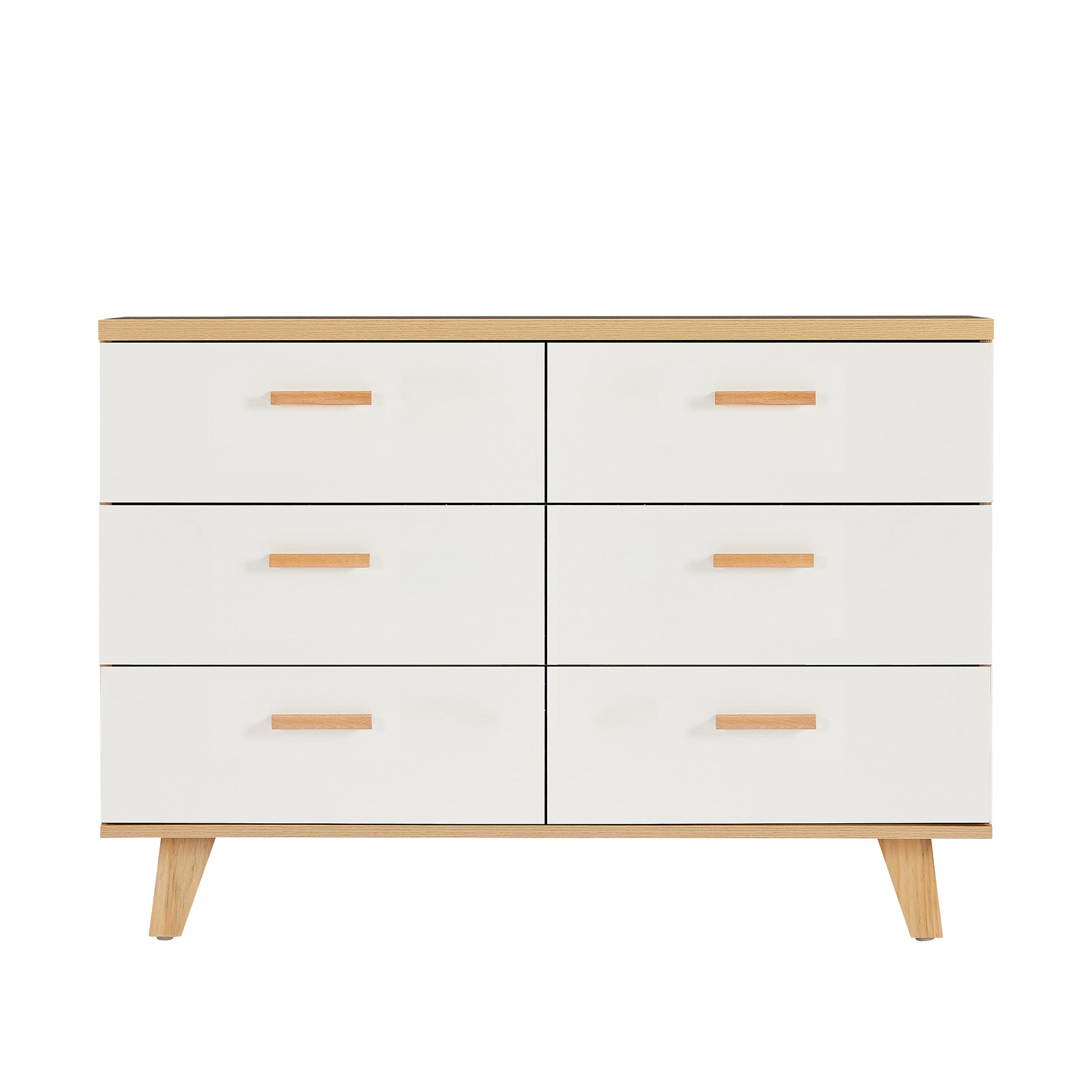 Drawer Dresser Cabinet Barcabinet, Buffet Sideboard Storage Cabinet, Buffet Server Console Tablestorge Cabinetsolid Solid Wood Handle Table Leg For Dining Roomliving Roomkitchenhallway Brown White 5 Or More Drawers White Oak Brown Primary Living Space