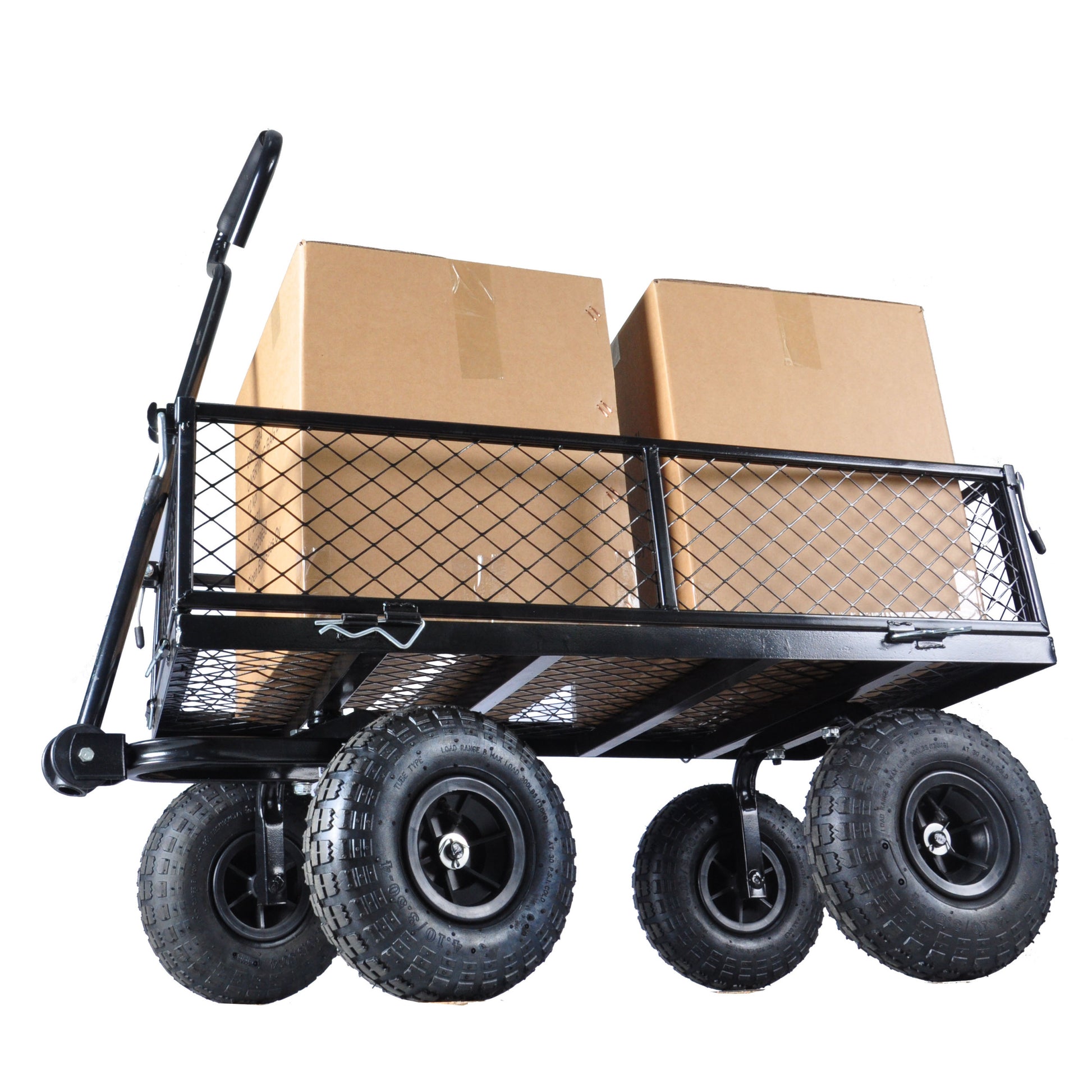 Wagon Cart Garden Cart Trucks Make It Easier To Transport Firewood Tc1840Bkg Black Metal