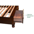 Baltimore King Storage Platform Bed Made With Wood In Dark Walnut Box Spring Not Required King Walnut Wood Bedroom Transitional Wood