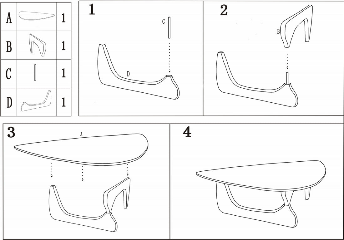 Home Modern Triangle Coffee Table White Solid Wood