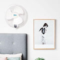 Simple Deluxe 16 Inch Digital Wall Mount Fan With Remote Control 3 Speed 3 Oscillating Modes 72 Inches Power Cord, Etl Certified White, 16