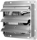 Ipower 16 Inch Shutter Exhaust Fan Aluminum,High Speed 1550Rpm, 1200 Cfm, 1 Pack, Silver Silver Aluminium
