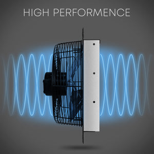 Ipower 7 Inch Shutter Exhaust Fan Aluminum,High Speed,2 Pack, Silver Silver Aluminium