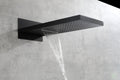 Shower System,Waterfall Rainfall Shower Head With Handheld, Shower Faucet Set For Bathroom Wall Mounted Matte Black Brass