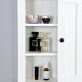 Bathroom Wooden Wall Cabinet With A Door 20.86X5.71X20 Inch White Mdf
