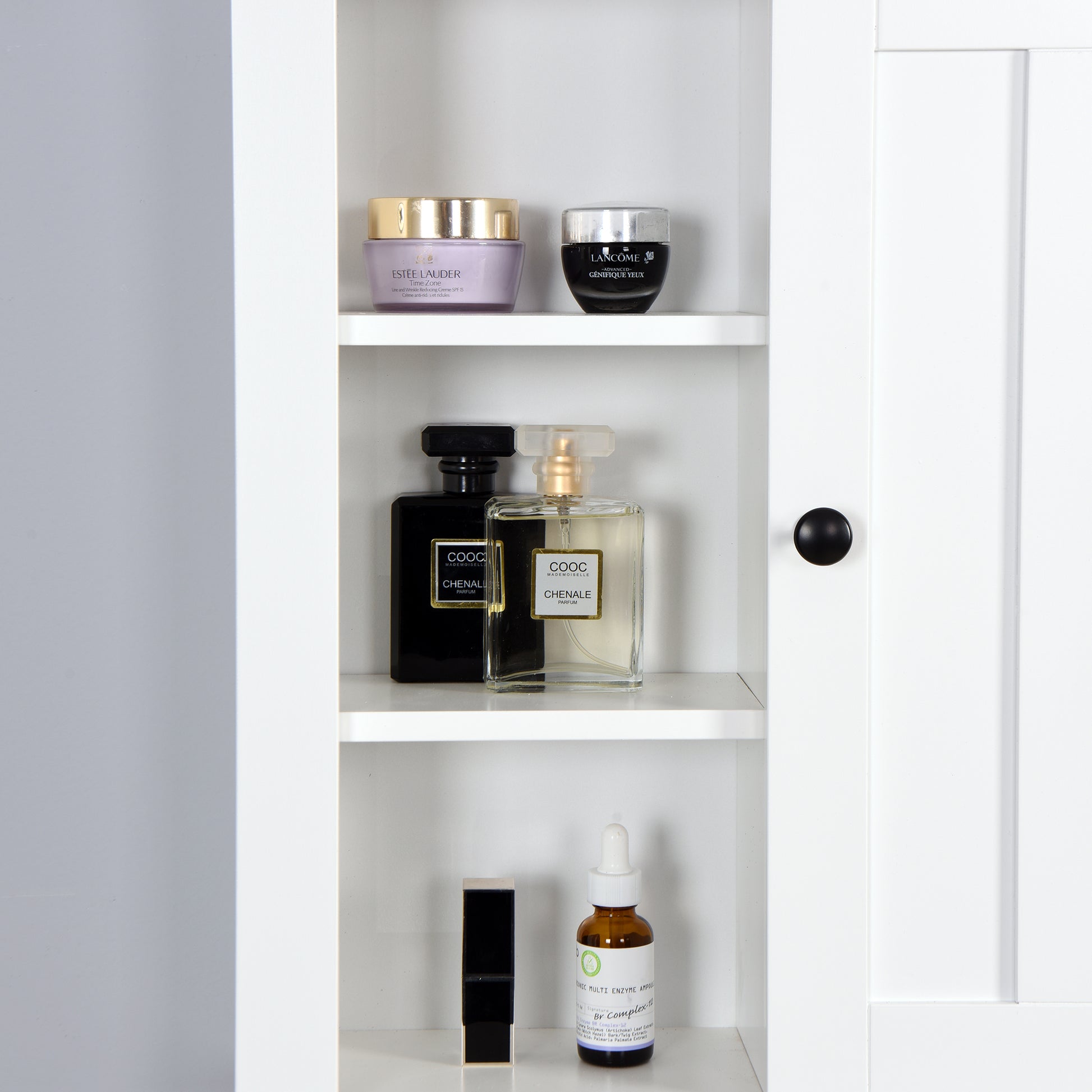 Bathroom Wooden Wall Cabinet With A Door 20.86X5.71X20 Inch White Mdf