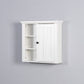 Bathroom Wooden Wall Cabinet With A Door 20.86X5.71X20 Inch White Mdf
