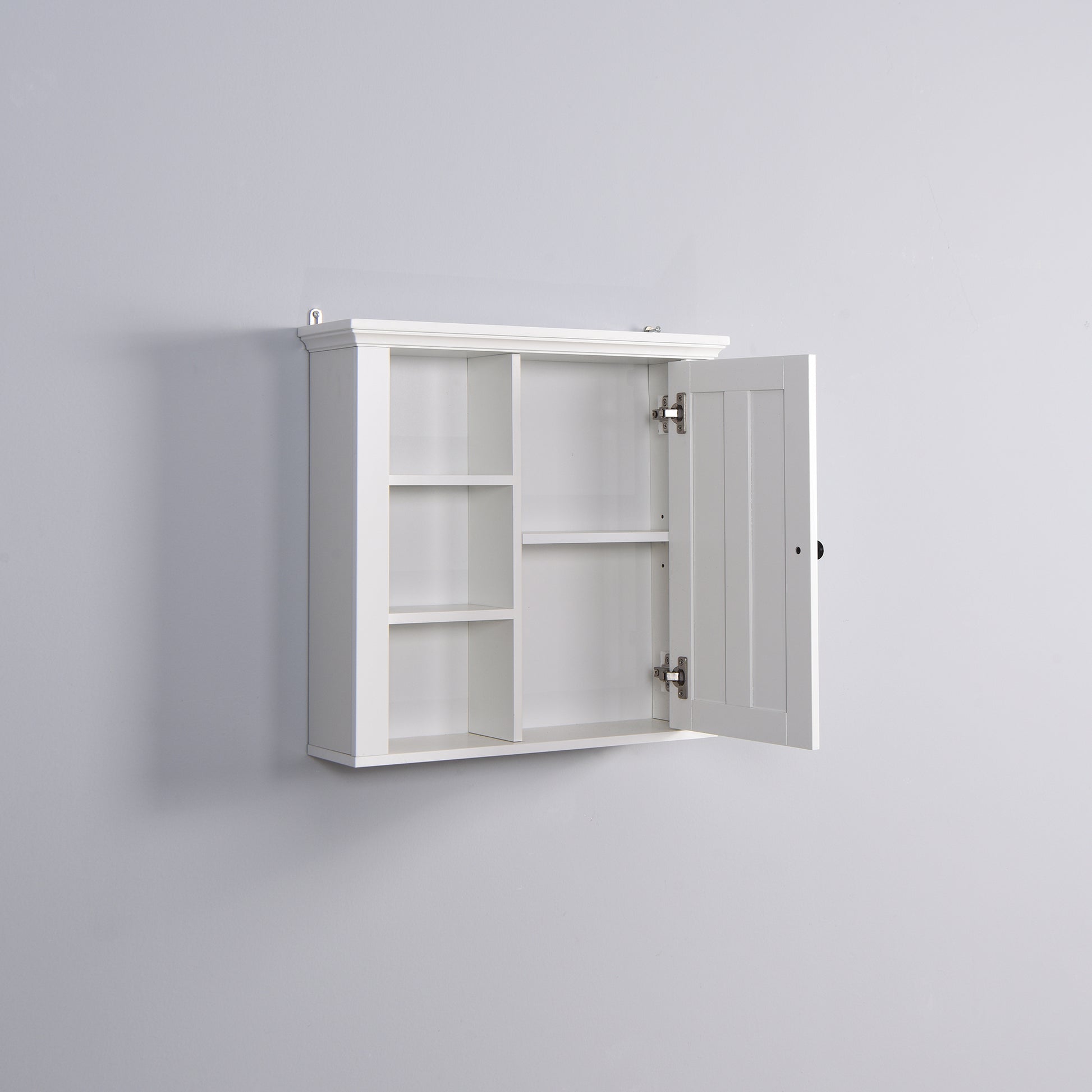 Bathroom Wooden Wall Cabinet With A Door 20.86X5.71X20 Inch White Mdf